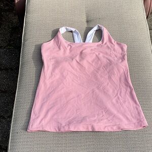 Prana Pink Strappy Back Women's Tank Top, Size Small